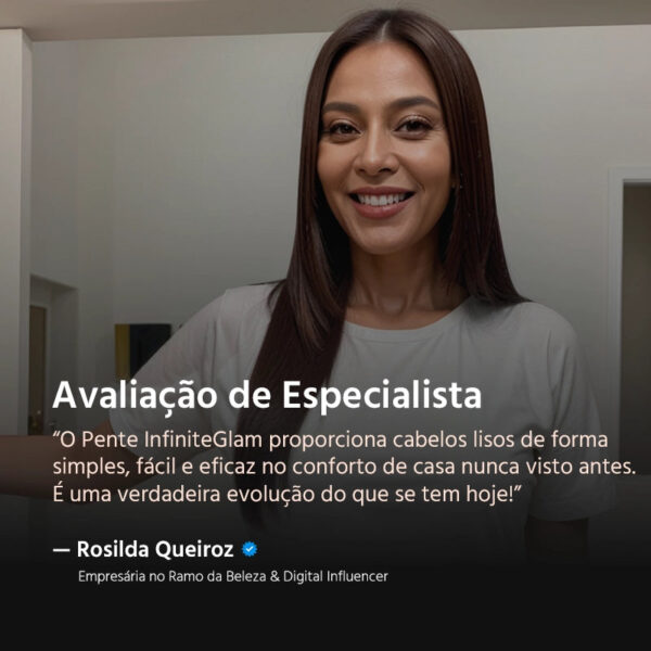 Pente Alisador de Cabelo 5 em 1 Sem Fio InfiniteGlam - Imagem 10