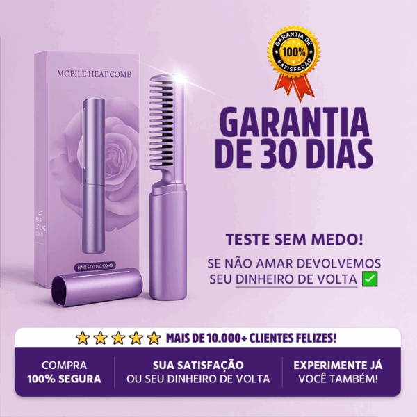Pente Alisador de Cabelo 5 em 1 Sem Fio InfiniteGlam - Imagem 11