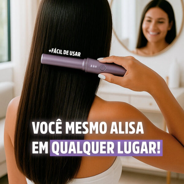 Pente Alisador de Cabelo 5 em 1 Sem Fio InfiniteGlam - Imagem 3